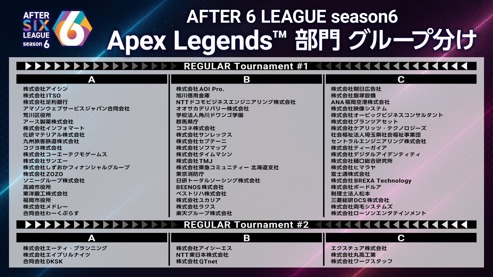 A6Ls6_Apex出場企業